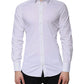 Dolce & Gabbana White Cotton Formal Men GOLD Dress Shirt