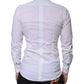 Dolce & Gabbana White Cotton Formal Men GOLD Dress Shirt