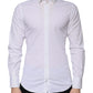 Dolce & Gabbana White Cotton Formal Men GOLD Dress Shirt