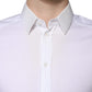 Dolce & Gabbana White Cotton Formal Men GOLD Dress Shirt