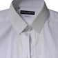 Dolce & Gabbana White Cotton Formal Men GOLD Dress Shirt