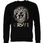 Versace Black Medusa Fleece Men Crew Neck Sweatshirt Sweater