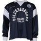 Dolce & Gabbana Blue Logo Jersey Collared Pullover Sweater