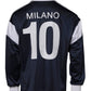 Dolce & Gabbana Blue Logo Jersey Collared Pullover Sweater