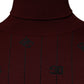 Dolce & Gabbana Maroon Monogram Turtleneck Pullover Sweater