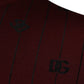 Dolce & Gabbana Maroon Monogram Turtleneck Pullover Sweater