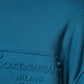 Dolce & Gabbana Blue Logo Cotton Hooded Sweatshirt Sweater
