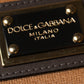 Dolce & Gabbana Brown Logo Plaque Crew Neck Pullover Sweater