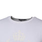 Dolce & Gabbana White Logo Embossed Cotton Crewneck T-shirt