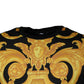 Versace Black Medusa Print Cotton Crew Neck T-shirt