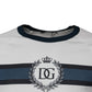 Dolce & Gabbana White DG Crown Cotton Crew Neck T-shirt