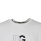 Dolce & Gabbana White DG Logo Crew Neck Short Sleeves T-shirt