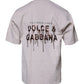 Dolce & Gabbana Beige DG Logo Crew Neck Short Sleeves T-shirt