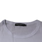 Dolce & Gabbana White DG Embroidery Cotton Crew Neck T-shirt