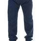 GF Ferre Elegant Blue Cotton Stretch Chinos