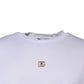 Dolce & Gabbana White DG Logo Crew Neck Short Sleeve T-shirt