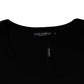 Dolce & Gabbana Black Cotton Round Neck Sleeveless T-shirt
