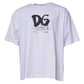 Dolce & Gabbana White DG Logo Cotton Crew Neck T-shirt