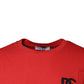 Dolce & Gabbana Red DG Logo Cotton Crew Neck T-shirt