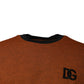 Dolce & Gabbana Brown DG Logo Cotton Crew Neck T-shirt