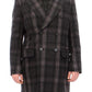 Dolce & Gabbana Sicilia Checkered Wool Blend Coat