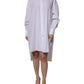 Dolce & Gabbana White Cotton Collared Long Sleeves Shirt Dress