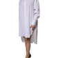 Dolce & Gabbana White Cotton Collared Long Sleeves Shirt Dress