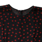 Dolce & Gabbana Black Red Polka Dot Silk Layered Midi Dress