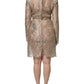 Dolce & Gabbana Gold Floral Lace A-line Sheath Mini Dress