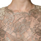 Dolce & Gabbana Gold Floral Lace A-line Sheath Mini Dress