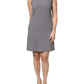 Emporio Armani Gray Round Neck Sleeveless A-line Mini Dress