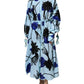 Christian Pellizzari Light Blue Floral Embellished Shirt Maxi Dress