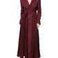 Philosophy Maroon Belted Button Down Dress