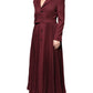 Philosophy Maroon Belted Button Down Dress