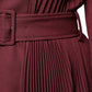 Philosophy Maroon Belted Button Down Dress