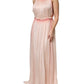 Alberta Ferretti Pink Sleeveless Pleated A-line Maxi Dress