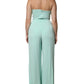 Elisabetta Franchi Mint Green One Shoulder Long Jumpsuit Dress