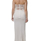 Elisabetta Franchi White Strapless Bustier Mermaid Gown Dress