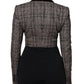 Dolce & Gabbana Brown Plaid Long Sleeve Cropped Coat Jacket