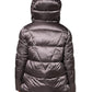 Scervino Street Violet Puffer Quilted Hooded Women Coat Jacket