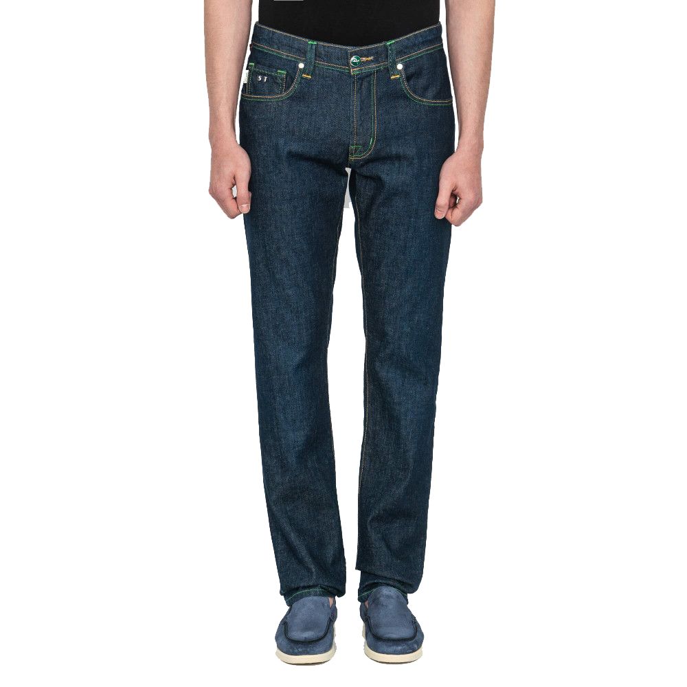 Tramarossa Blue Cotton Jeans & Pant