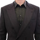 Dolce & Gabbana Elegant Black Striped Wool-Silk Blend Suit