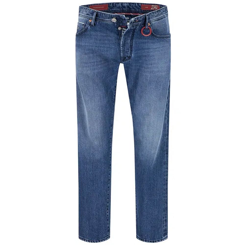 Tramarossa Blue Cotton Jeans & Pant