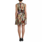 Dolce & Gabbana Beige Floral Sleeveless A-line Mini Dress