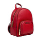 Michael Kors Jaycee Mini XS Leather Zip Pocket Backpack Red