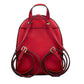 Michael Kors Jaycee Mini XS Leather Zip Pocket Backpack Red