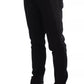 Dolce & Gabbana Black Gray Wool Casual Trousers Stripe Pants
