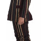 Dolce & Gabbana Multicolor Striped Runway 3 Piece Slim Fit Vest Suit