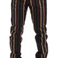 Dolce & Gabbana Multicolor Striped Runway 3 Piece Slim Fit Vest Suit
