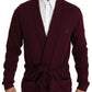 Dolce & Gabbana Bordeaux Cashmere Crown Cardigan Sweater